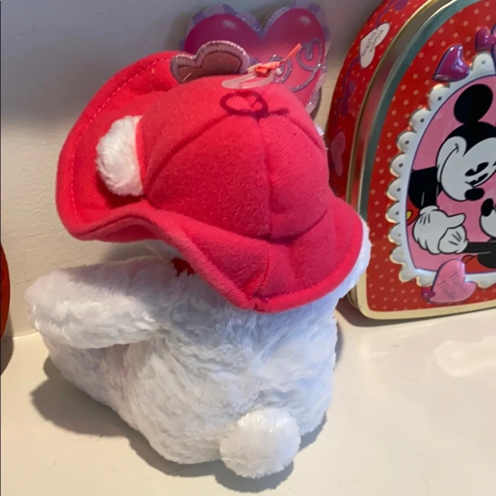 Pink White Bear stuffed animal plush toy Little Girl Party Gift Balloon weight